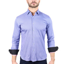 Load image into Gallery viewer, Purple Houndstooth with Black Dots
