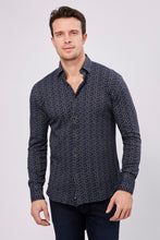 Load image into Gallery viewer, FW22 Max Colton James Shirt in Navy Print
