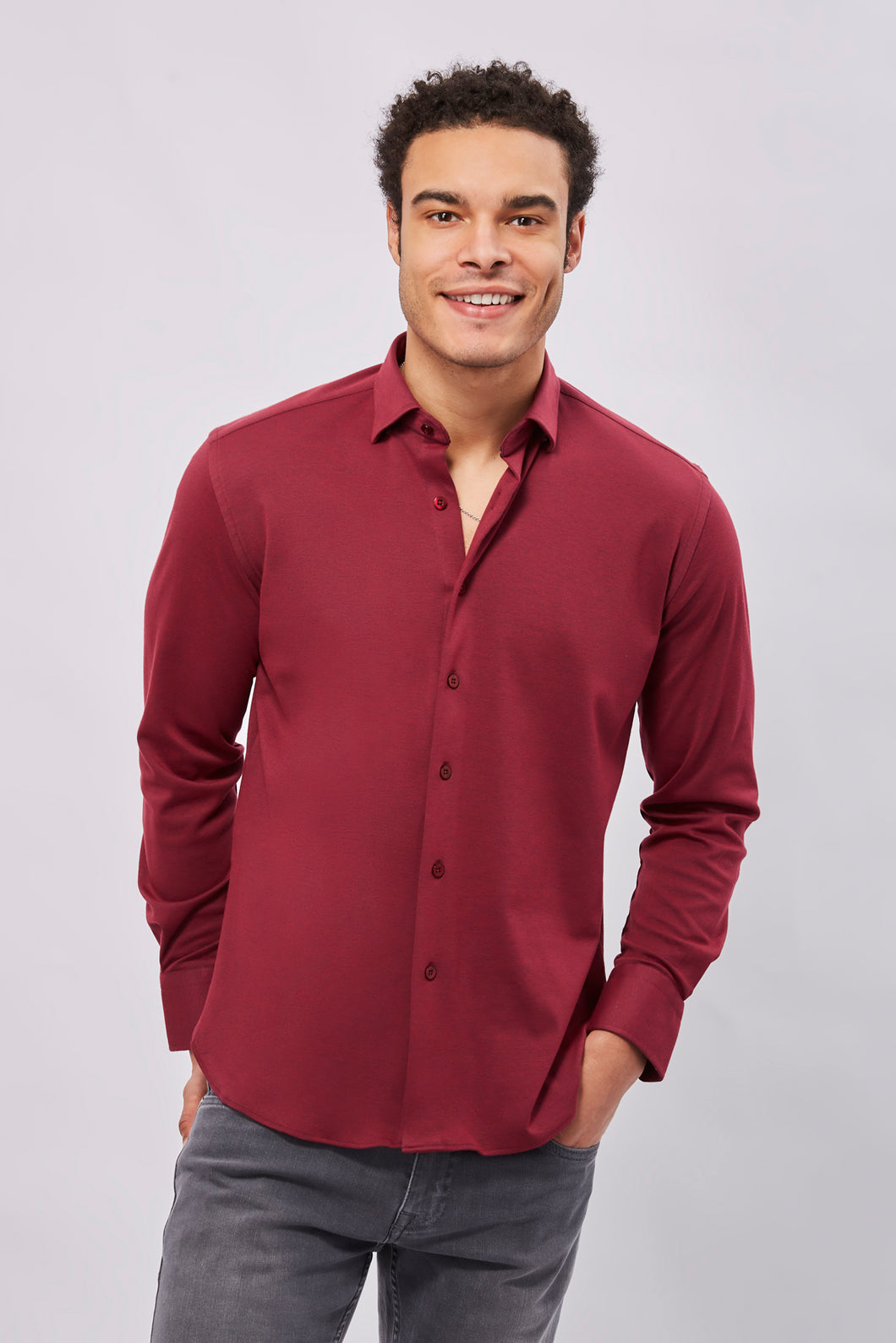FW22 Max Colton James Shirt in Burgundy