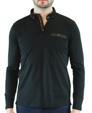 Load image into Gallery viewer, Black Knit Polo
